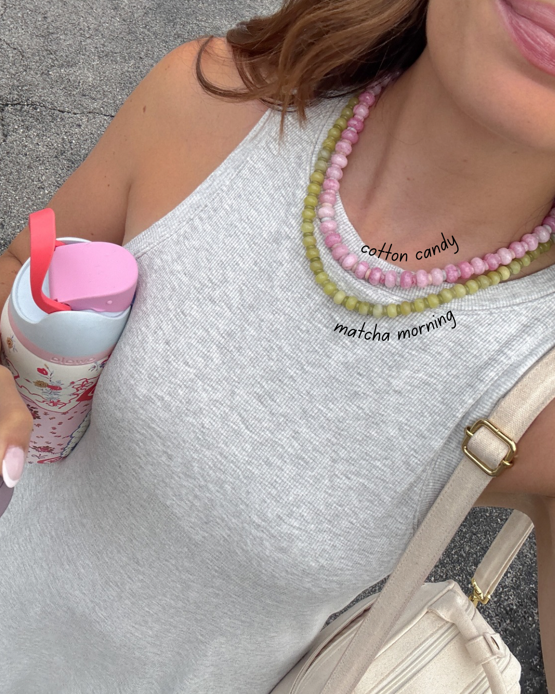 Matcha Morning Beaded Necklace