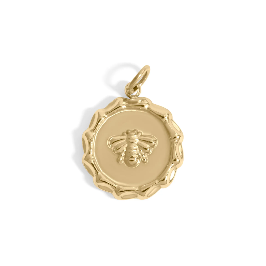Queen Bee Coin Charm