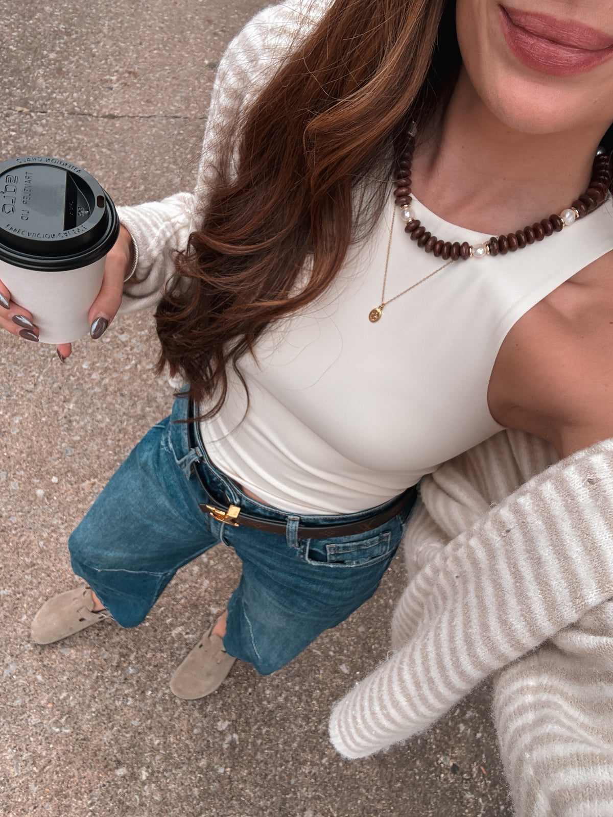 Chocolate Espresso Chunky Beaded Necklace