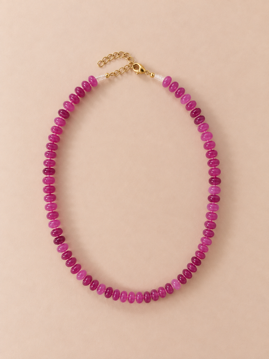 The Channing Beaded Necklace - Orchid