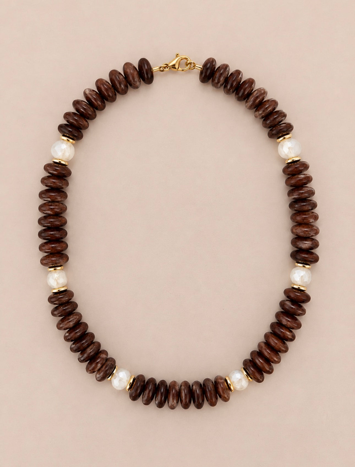 Chocolate Espresso Chunky Beaded Necklace