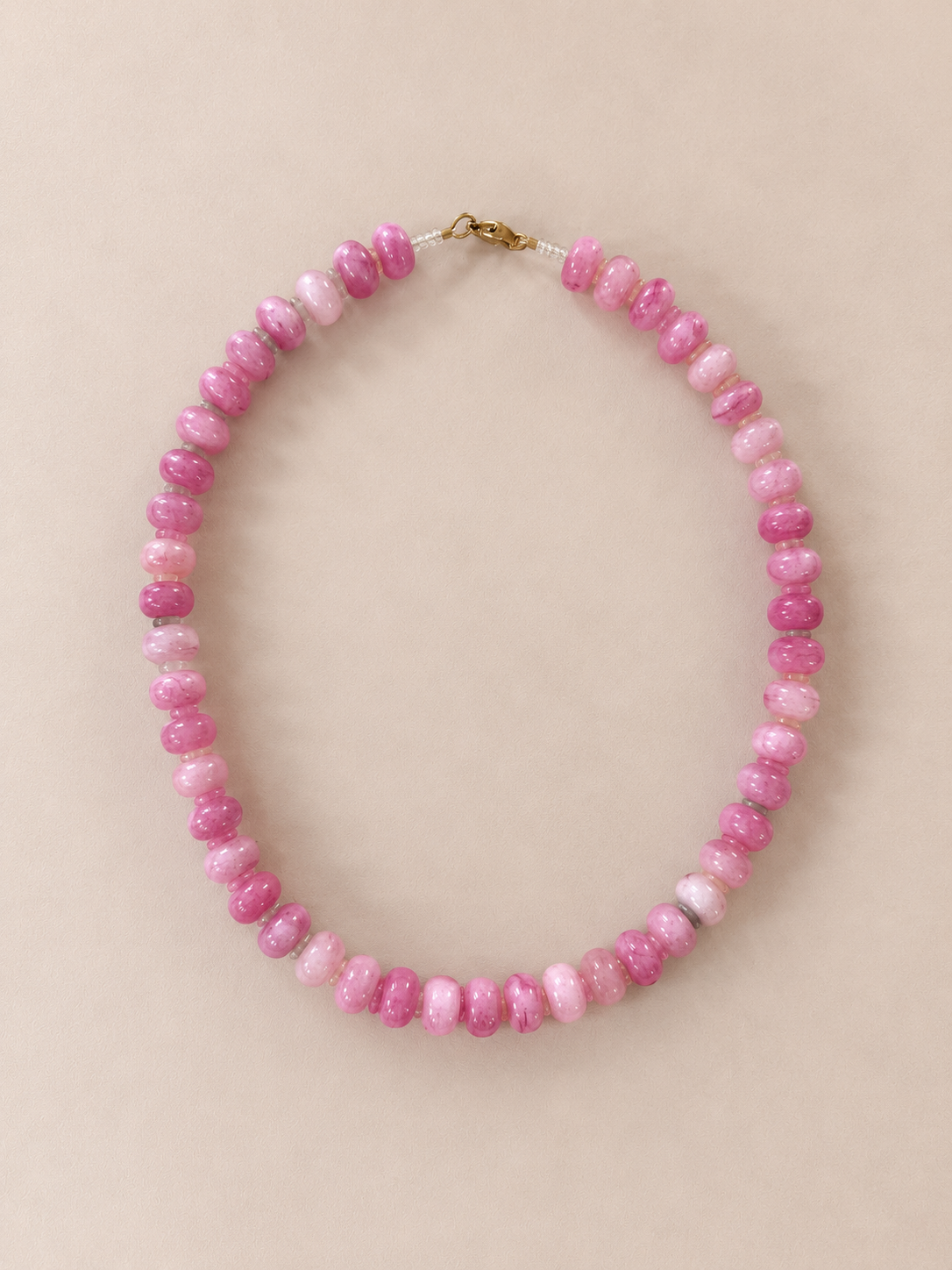 Cotton Candy (Pink) Beaded Necklace