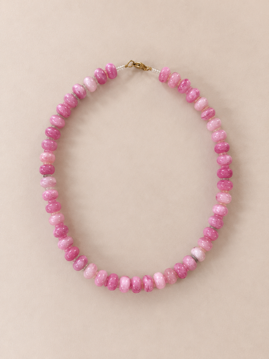 Cotton Candy (Pink) Beaded Necklace