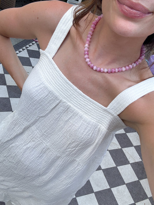 Cotton Candy (Pink) Beaded Necklace