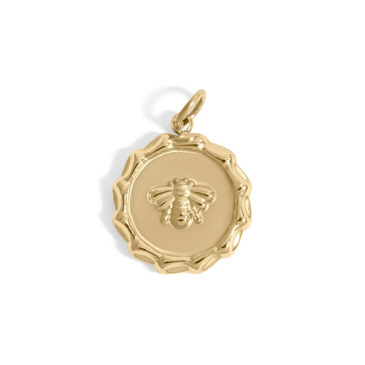 Queen Bee Coin Charm