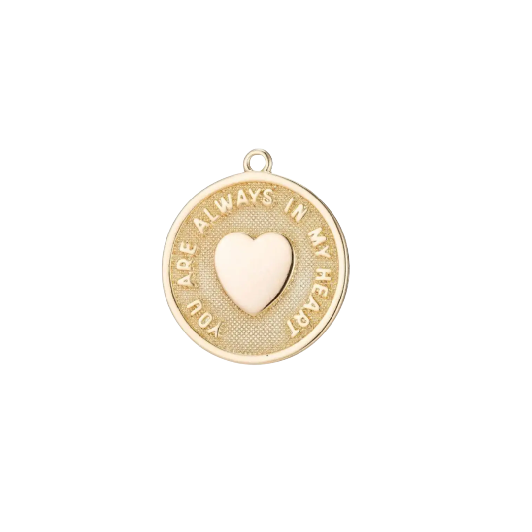 Gold Heart Forever Token Charm
