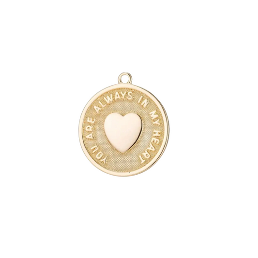 Gold Heart Forever Token Charm