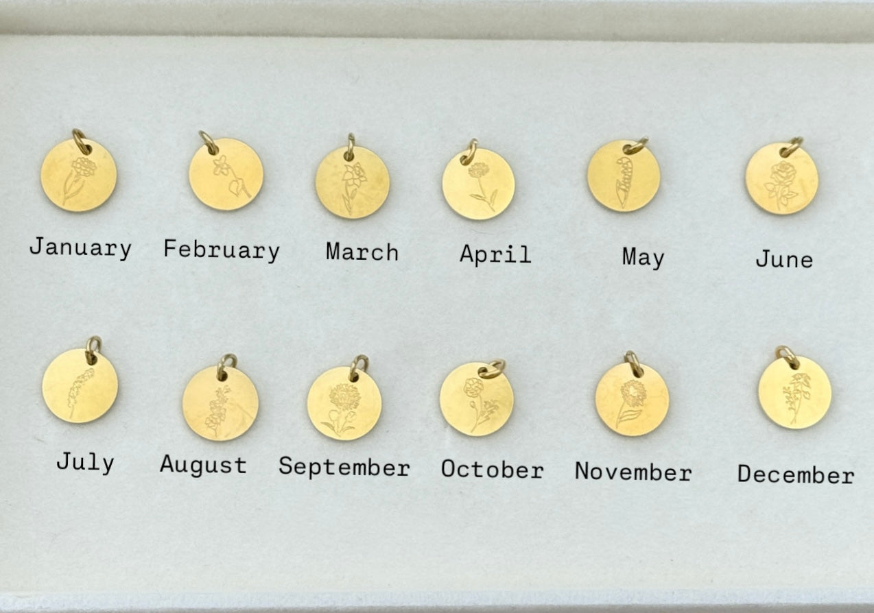 Birth Flower Charm