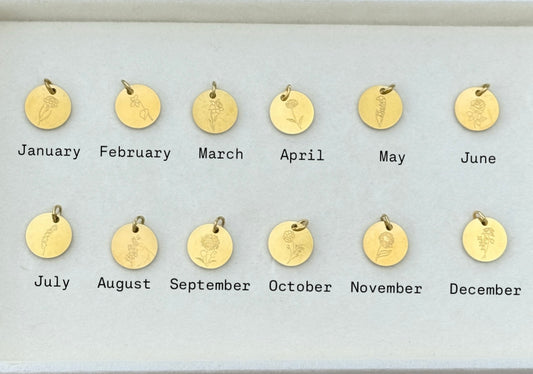 Birth Flower Charm