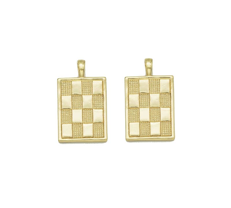 Checkerboard Rectangle Charm