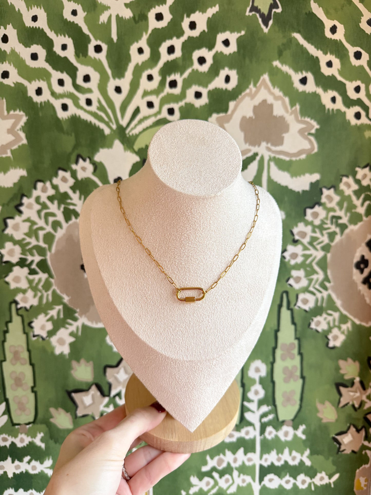 No. 1 — Dainty Paperclip Necklace + Carabiner