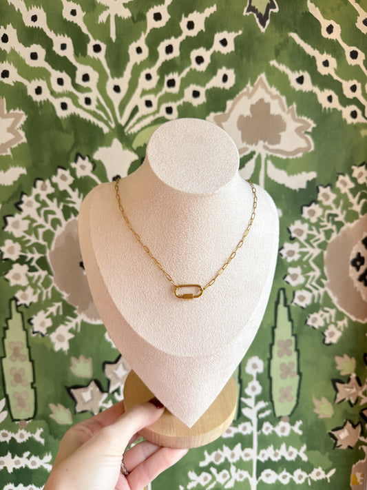 No. 1 — Dainty Paperclip Necklace + Carabiner
