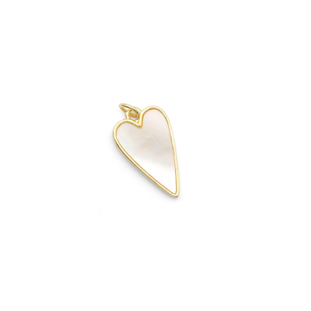 Mother of Pearl Heart Charm