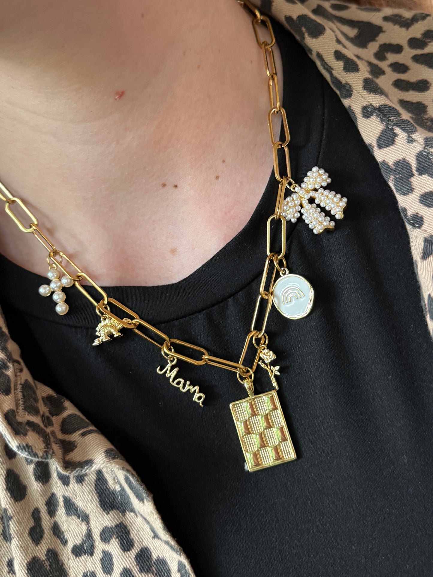 Boy Mom Baby Dino Charm